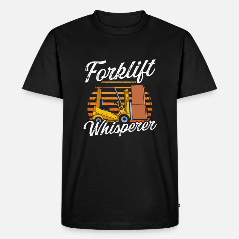 Gabelstapler Staplerfahrer - Männer Premium Bio T-Shirt - Schwarz