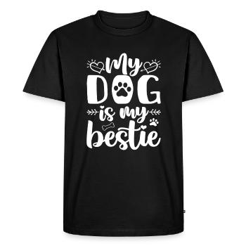 Mon chien est mon meilleur ami - T-shirt Premium bio Homme - noir - Devant - Nico (187cm)