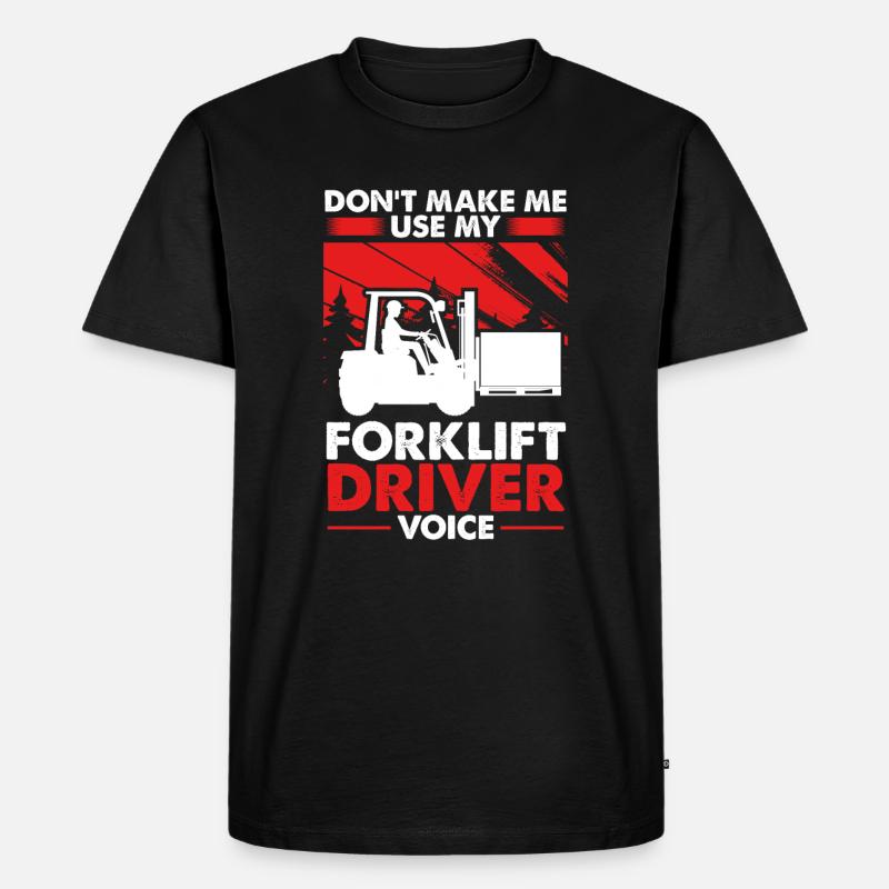 Staplerfahrer Gabelstaplerfahrer Geschenk - Männer Premium Bio T-Shirt - Schwarz