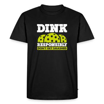 Cadeau Dink Pickleball - T-shirt Premium bio Homme - noir - Devant - Nico (187cm)