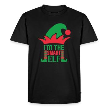 Ugly Christmas I am the clever eleven sayings - Men's Premium Organic T-Shirt - black - Front - Nico (187cm)