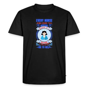NURSE Nurse - Men's Premium Organic T-Shirt - black - Front - Nico (187cm)