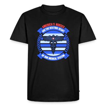 INFIRMIÈRE Infirmière - T-shirt Premium bio Homme - noir - Devant - Nico (187cm)