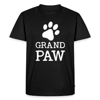 Large paw - Men's Premium Organic T-Shirt - black - Front - Nico (187cm)