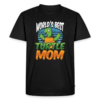 Turtle Mom Turtle Lover - Men's Premium Organic T-Shirt - black - Front - Nico (187cm)