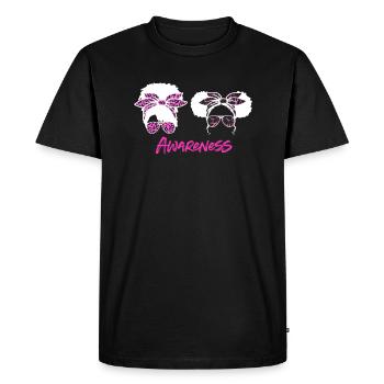 Sensibilisation au cancer du sein - T-shirt Premium bio Homme - noir - Devant - Nico (187cm)