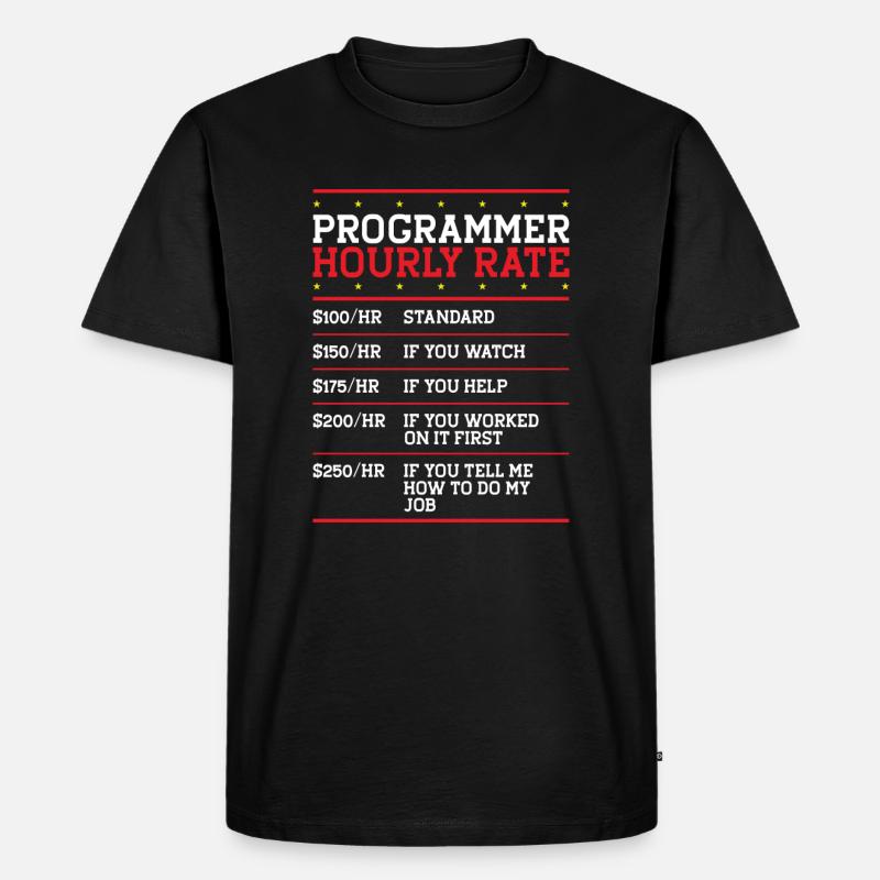 Programmierer Coder Code Computer - Männer Premium Bio T-Shirt - Schwarz