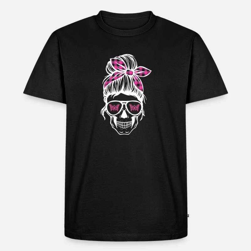 Brustkrebs Schmetterlinge - Männer Premium Bio T-Shirt - Schwarz