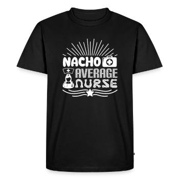 Nacho Average Nurse - Men's Premium Organic T-Shirt - black - Front - Nico (187cm)