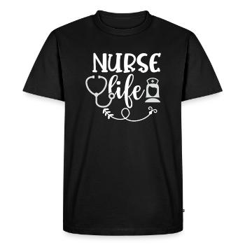 SISTER LIFE - Men's Premium Organic T-Shirt - black - Front - Nico (187cm)