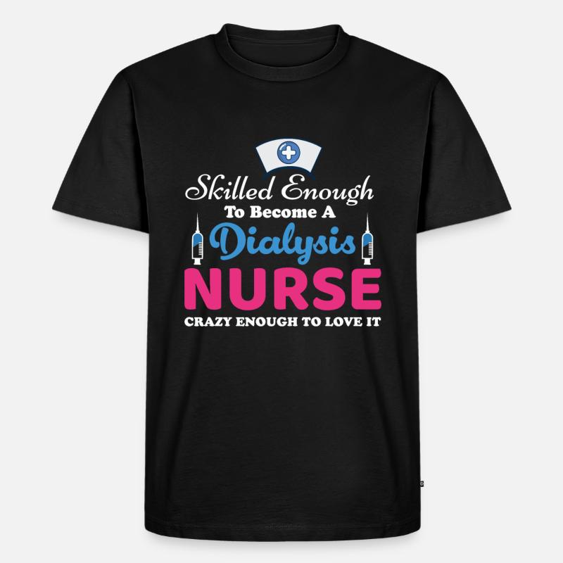 Dialyse Krankenschwester - Männer Premium Bio T-Shirt - Schwarz