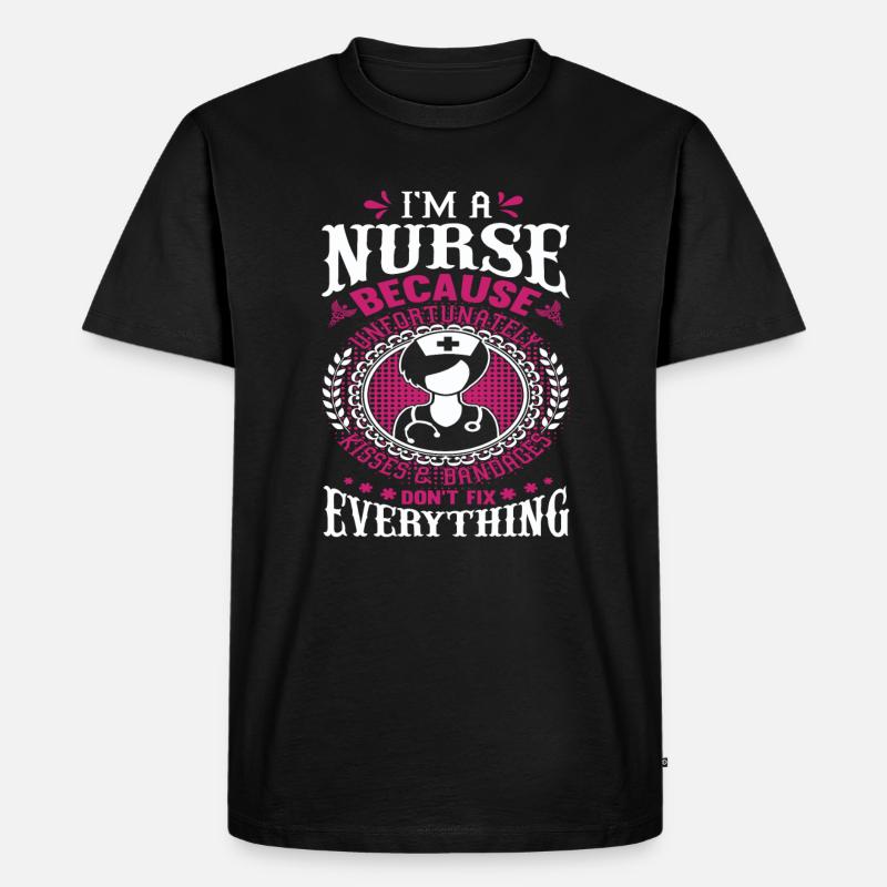 Krankenschwester - Männer Premium Bio T-Shirt - Schwarz