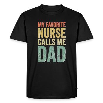 Infirmière Hospital Médecin d’urgence Paramédical - T-shirt Premium bio Homme - noir - Devant - Nico (187cm)