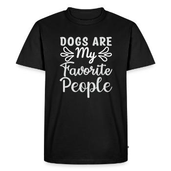 Les chiens sont mes personnes préférées - T-shirt Premium bio Homme - noir - Devant - Nico (187cm)
