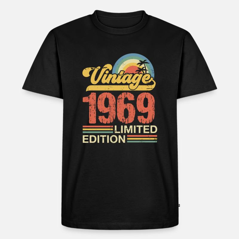1969 - Männer Premium Bio T-Shirt - Schwarz