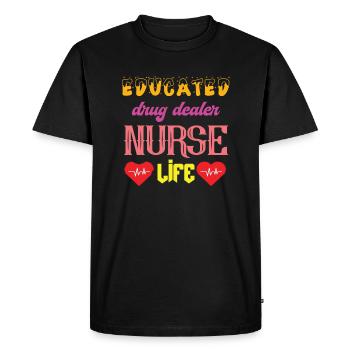 Infirmière Hospital Médecin d’urgence Paramédical - T-shirt Premium bio Homme - noir - Devant - Nico (187cm)