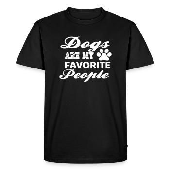 Les chiens sont mes personnes préférées - T-shirt Premium bio Homme - noir - Devant - Nico (187cm)