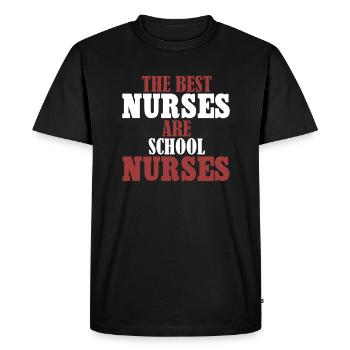 Best Nurses School Nurses - Men's Premium Organic T-Shirt - black - Front - Nico (187cm)