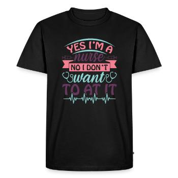 NURSE Nurse - Men's Premium Organic T-Shirt - black - Front - Nico (187cm)