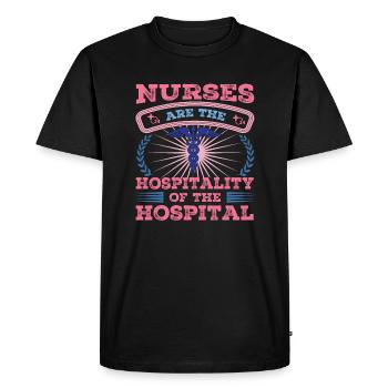 NURSE Nurse - Men's Premium Organic T-Shirt - black - Front - Nico (187cm)