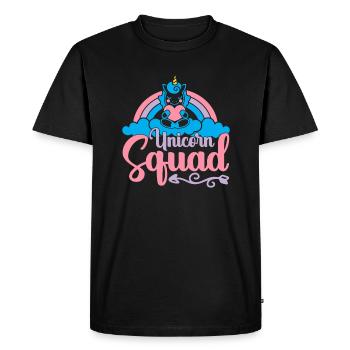 Einhorn Squad Licorne - T-shirt Premium bio Homme - noir - Devant - Nico (187cm)