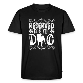 Réservé au chien - T-shirt Premium bio Homme - noir - Devant - Nico (187cm)