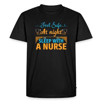 NURSE Nurse - Men's Premium Organic T-Shirt - black - Front - Nico (187cm)