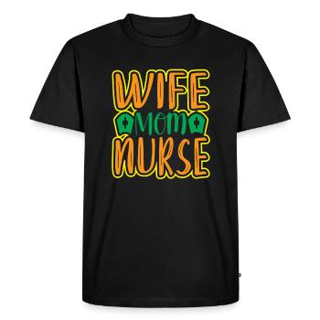 NURSE Nurse - Men's Premium Organic T-Shirt - black - Front - Nico (187cm)