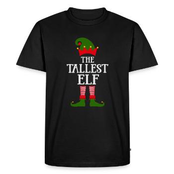 Le plus grand motif norvégien elfe - T-shirt Premium bio Homme - noir - Devant - Nico (187cm)