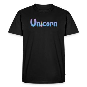 Licorne Einhorn - T-shirt Premium bio Homme - noir - Devant - Nico (187cm)