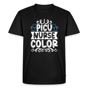 Infirmière Picu - T-shirt Premium bio Homme - noir - Devant - Nico (187cm)