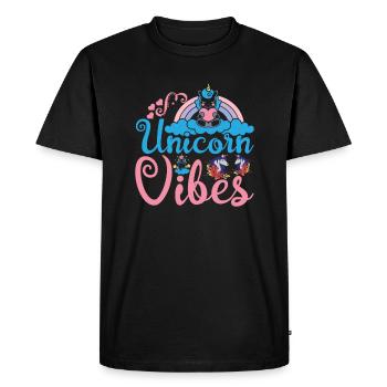 Einhorn Vibes Licorne - T-shirt Premium bio Homme - noir - Devant - Nico (187cm)