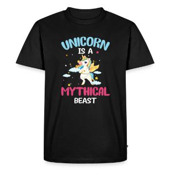 Unicorn mythical creature - Men's Premium Organic T-Shirt - black - Front - Nico (187cm)