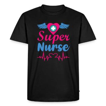 INFIRMIÈRE Infirmière - T-shirt Premium bio Homme - noir - Devant - Nico (187cm)