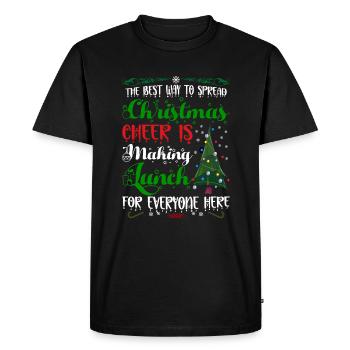 Dîner de Noël moche Temps de Noël - T-shirt Premium bio Homme - noir - Devant - Nico (187cm)