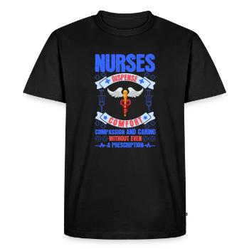 INFIRMIÈRE Les infirmières réconfortent la compassion - T-shirt Premium bio Homme - noir - Devant - Nico (187cm)