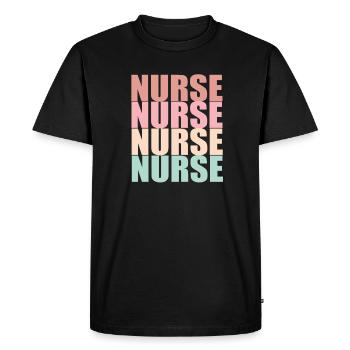 NURSE Nurse - Men's Premium Organic T-Shirt - black - Front - Nico (187cm)