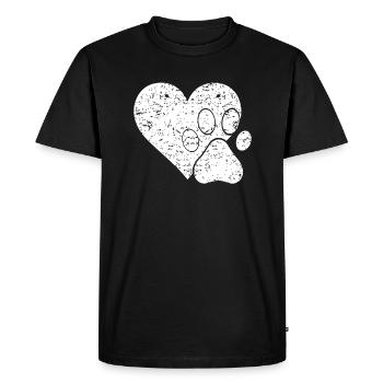 Cœur de patte - T-shirt Premium bio Homme - noir - Devant - Nico (187cm)