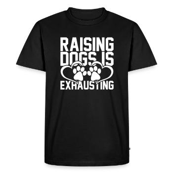 Dog training is exhausting - Men's Premium Organic T-Shirt - black - Front - Nico (187cm)