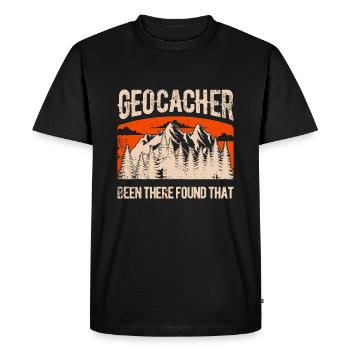 Geocaching Shirts Men Women Youth Geocacher Gifts - Men's Premium Organic T-Shirt - black - Front - Nico (187cm)
