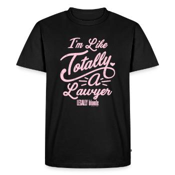 Legally Blonde Je suis comme totalement une citation d’avocat - T-shirt Premium bio Homme - noir - Devant - Nico (187cm)