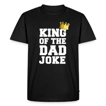 King Of The Dad Joke Bad Dad Jokes Crown Funny Fat - T-shirt Premium bio Homme - noir - Devant - Nico (187cm)