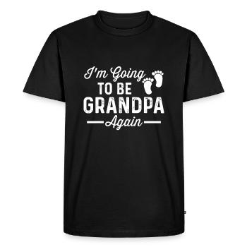 Hommes Je vais être grand-père à nouveau drôle Grossesse - T-shirt Premium bio Homme - noir - Devant - Nico (187cm)