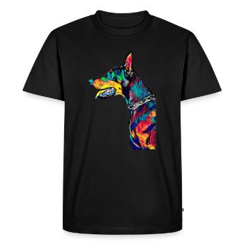 Doberman - T-shirt Premium bio Homme - noir - Devant - Nico (187cm)