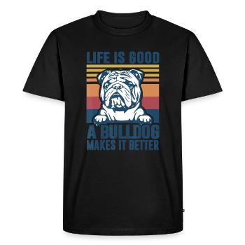 Bulldog Gifts For Women Men Dog Dad Dog Mom Englis - Men's Premium Organic T-Shirt - black - Front - Nico (187cm)