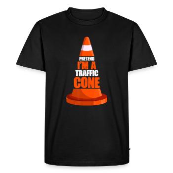 Pretend I'm A Traffic Cone Costumepretend im a tra - Men's Premium Organic T-Shirt - black - Front - Nico (187cm)