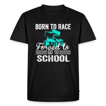 Né Race Sprint Car Forcé D’aller À L’école Drôle - T-shirt Premium bio Homme - noir - Devant - Nico (187cm)