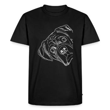 Drôle de chien boxer - T-shirt Premium bio Homme - noir - Devant - Nico (187cm)