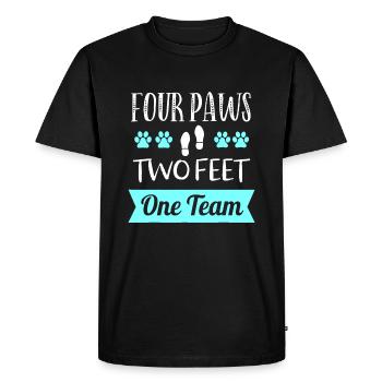 Chien Agilité Vêtements Quatre Pattes Deux Pieds Équipe Chien Tr - T-shirt Premium bio Homme - noir - Devant - Nico (187cm)