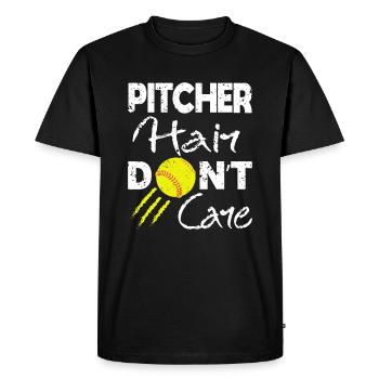 Cadeau d'amant de sport de joueur de jeu de softball drôle pour W - T-shirt Premium bio Homme - noir - Devant - Nico (187cm)